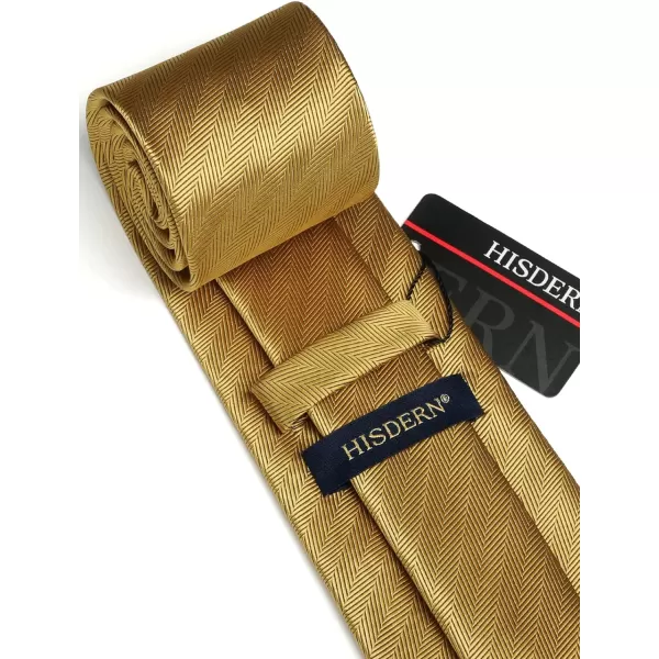HISDERN Mens Ties Striped Ties for Men Formal Tie and Pocket Square Set Necktie for Wedding Business Graduation