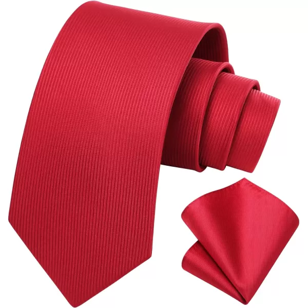 HISDERN Mens Ties Striped Ties for Men Formal Tie and Pocket Square Set Necktie for Wedding Business Graduation