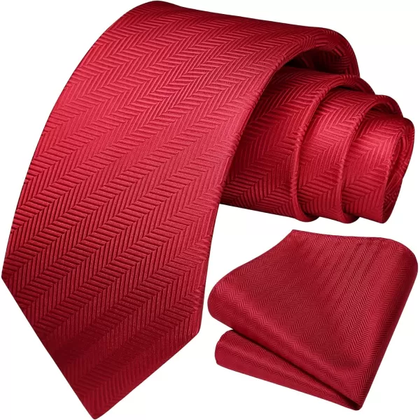 HISDERN Mens Ties Striped Ties for Men Formal Tie and Pocket Square Set Necktie for Wedding Business Graduation