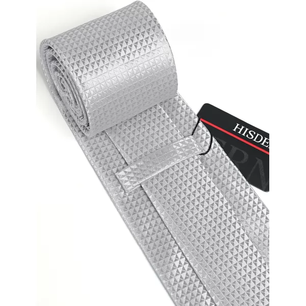 HISDERN Mens Ties Striped Ties for Men Formal Tie and Pocket Square Set Necktie for Wedding Business Graduation
