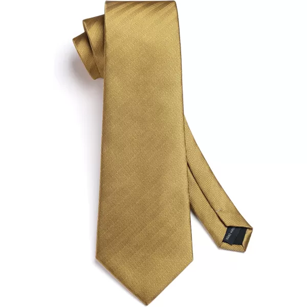 HISDERN Mens Ties Striped Ties for Men Formal Tie and Pocket Square Set Necktie for Wedding Business Graduation