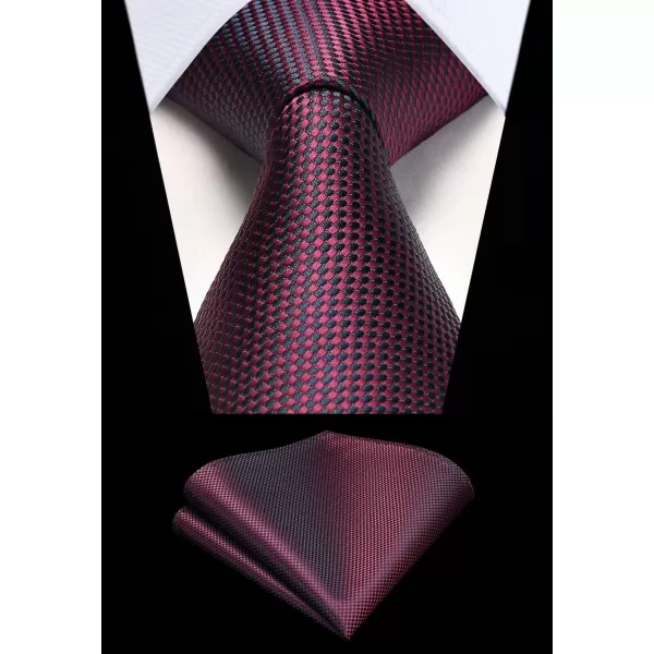 HISDERN Mens Ties Striped Ties for Men Formal Tie and Pocket Square Set Necktie for Wedding Business Graduation