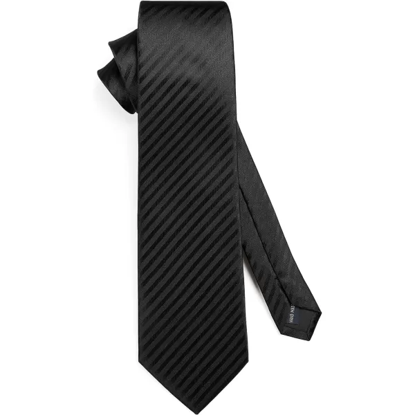 HISDERN Mens Ties Striped Ties for Men Formal Tie and Pocket Square Set Necktie for Wedding Business Graduation