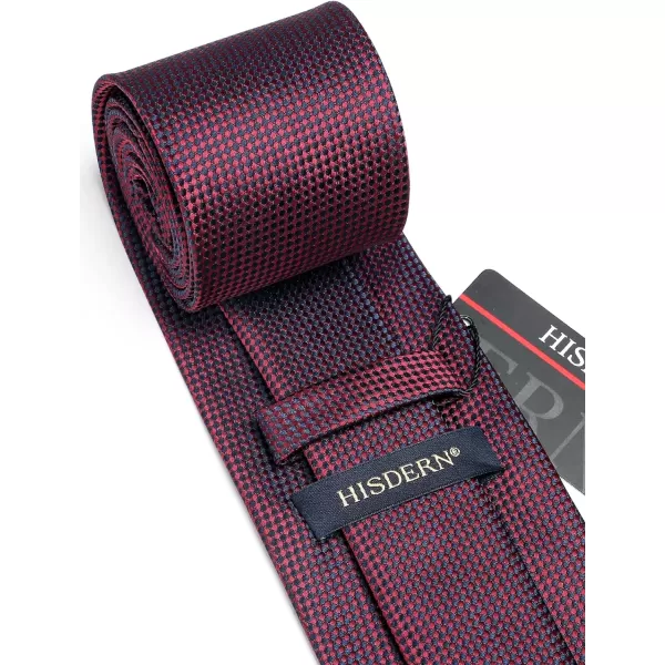 HISDERN Mens Ties Striped Ties for Men Formal Tie and Pocket Square Set Necktie for Wedding Business Graduation