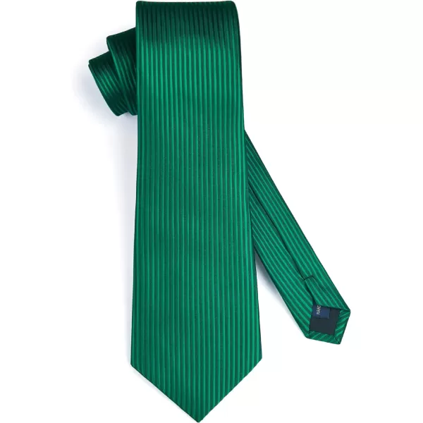 HISDERN Mens Ties Striped Ties for Men Formal Tie and Pocket Square Set Necktie for Wedding Business Graduation
