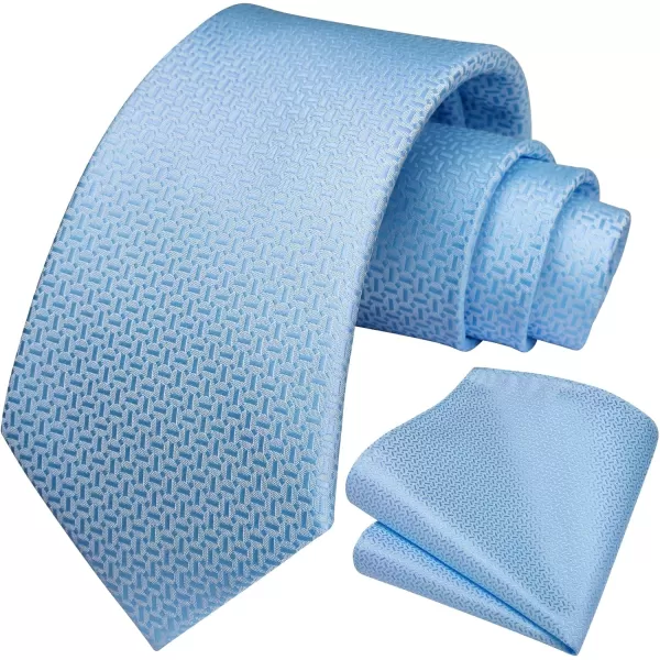 HISDERN Mens Ties Striped Ties for Men Formal Tie and Pocket Square Set Necktie for Wedding Business Graduation