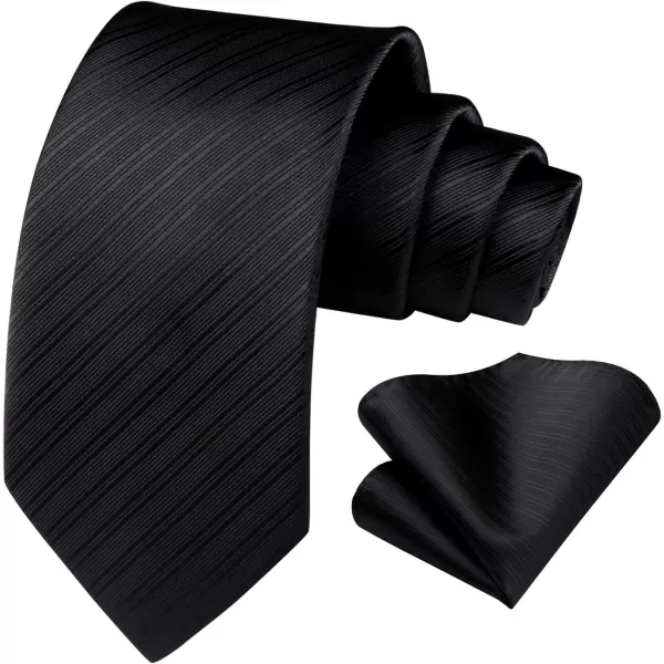 HISDERN Mens Ties Striped Ties for Men Formal Tie and Pocket Square Set Necktie for Wedding Business Graduation