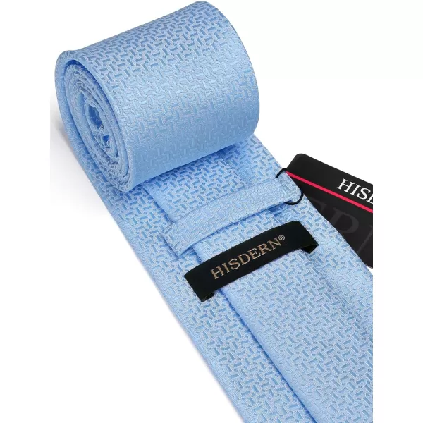 HISDERN Mens Ties Striped Ties for Men Formal Tie and Pocket Square Set Necktie for Wedding Business Graduation