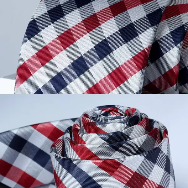 HISDERN Mens Ties and Pocket Square Set Business Elegant Ties for Men Classic Lot 3 Pcs Wedding Party Neckties &amp; Handkerchief