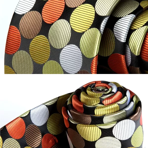 HISDERN Mens Ties and Pocket Square Set Business Elegant Ties for Men Classic Lot 3 Pcs Wedding Party Neckties &amp; Handkerchief