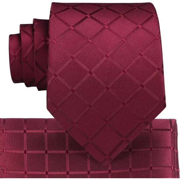 HISDERN Mens Ties and Pocket Square Set Business Elegant Ties for Men Classic Lot 3 Pcs Wedding Party Neckties &amp; Handkerchief