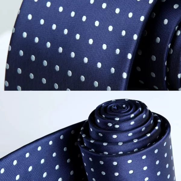 HISDERN Mens Ties and Pocket Square Set Business Elegant Ties for Men Classic Lot 3 Pcs Wedding Party Neckties &amp; Handkerchief