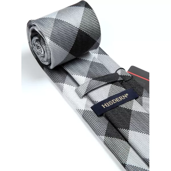 HISDERN Mens Ties for Men Formal Tie with Pocket Square Set Tie Handkerchief Necktie for Men Wedding Party Business