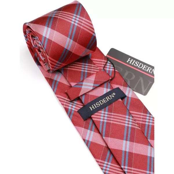 HISDERN Mens Ties for Men Formal Tie with Pocket Square Set Tie Handkerchief Necktie for Men Wedding Party Business