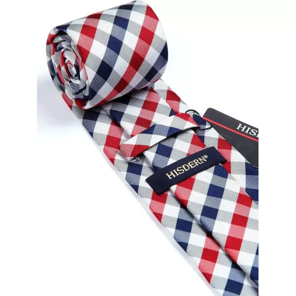 HISDERN Mens Ties for Men Formal Tie with Pocket Square Set Tie Handkerchief Necktie for Men Wedding Party Business