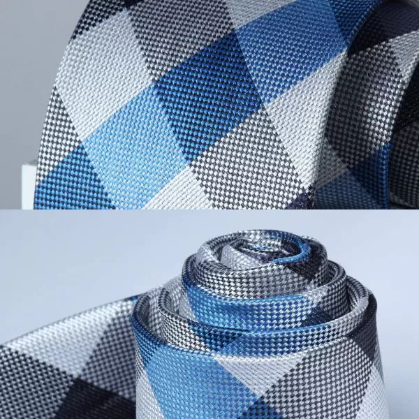 HISDERN Mens Ties for Men Formal Tie with Pocket Square Set Tie Handkerchief Necktie for Men Wedding Party Business