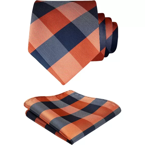 HISDERN Mens Ties for Men Formal Tie with Pocket Square Set Tie Handkerchief Necktie for Men Wedding Party Business