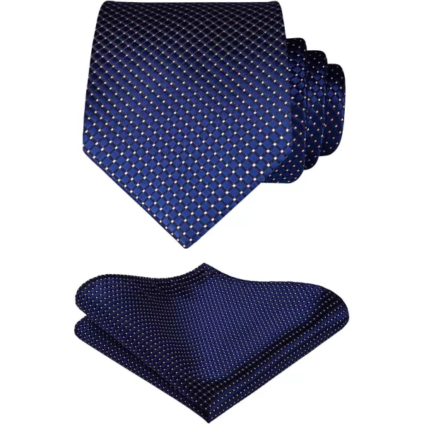 HISDERN Mens Ties for Men Formal Tie with Pocket Square Set Tie Handkerchief Necktie for Men Wedding Party Business