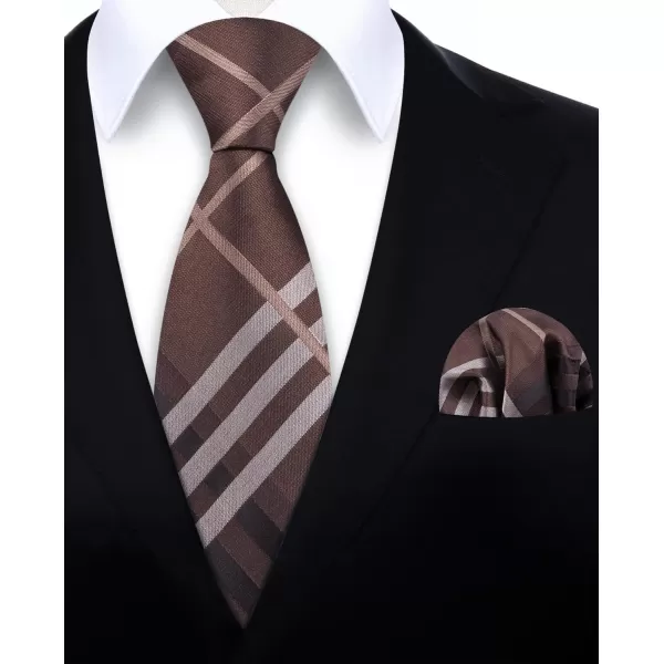 HISDERN Mens Ties for Men Formal Tie with Pocket Square Set Tie Handkerchief Necktie for Men Wedding Party Business