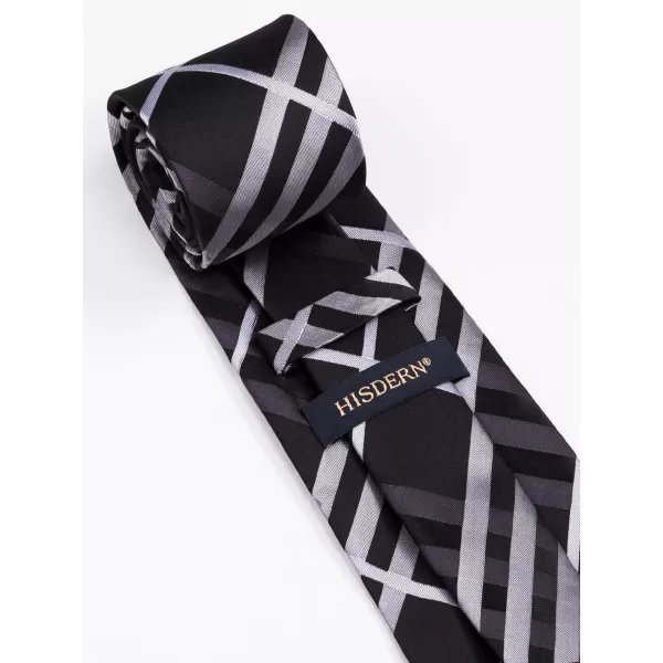 HISDERN Mens Ties for Men Formal Tie with Pocket Square Set Tie Handkerchief Necktie for Men Wedding Party Business