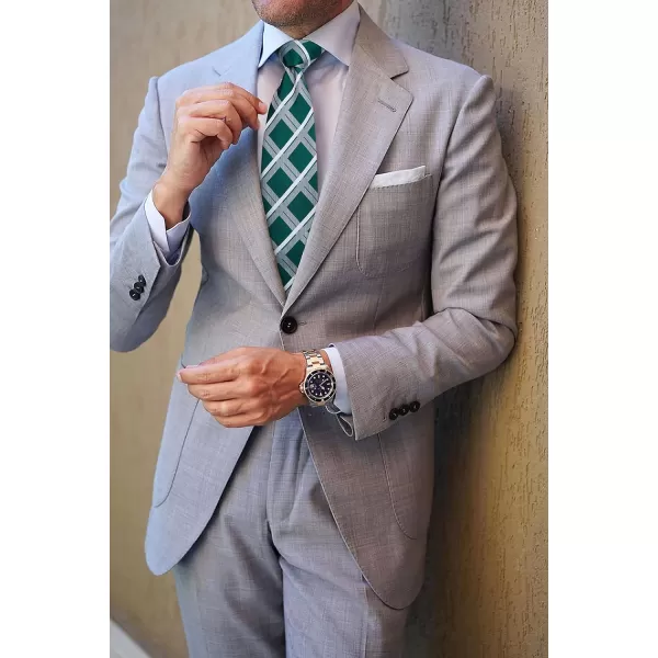 HISDERN Mens Ties for Men Formal Tie with Pocket Square Set Tie Handkerchief Necktie for Men Wedding Party Business