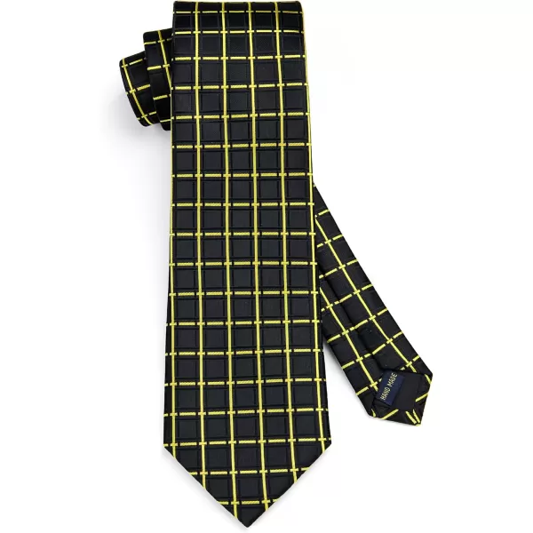 HISDERN Mens Ties for Men Formal Tie with Pocket Square Set Tie Handkerchief Necktie for Men Wedding Party Business