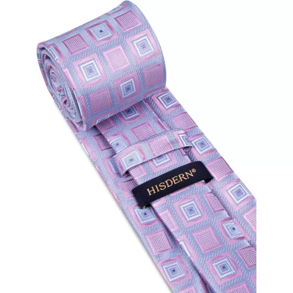 HISDERN Mens Ties for Men Formal Tie with Pocket Square Set Tie Handkerchief Necktie for Men Wedding Party Business