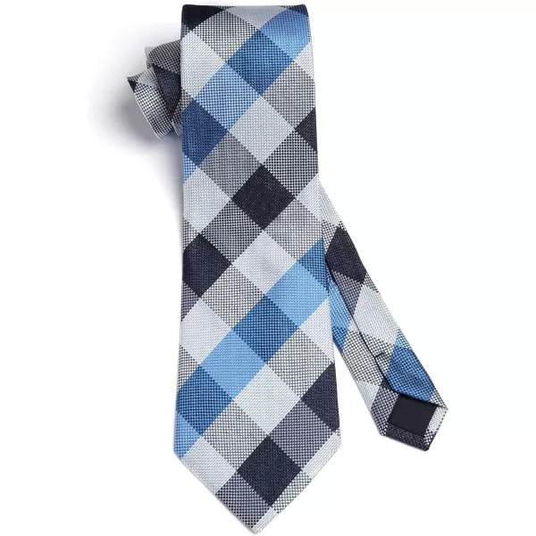 HISDERN Mens Ties for Men Formal Tie with Pocket Square Set Tie Handkerchief Necktie for Men Wedding Party Business