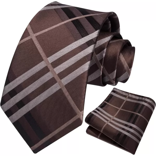 HISDERN Mens Ties for Men Formal Tie with Pocket Square Set Tie Handkerchief Necktie for Men Wedding Party Business