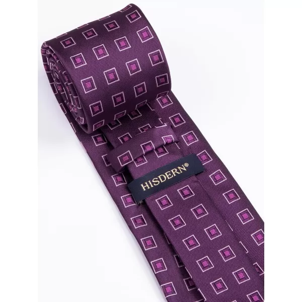 HISDERN Mens Ties for Men Formal Tie with Pocket Square Set Tie Handkerchief Necktie for Men Wedding Party Business