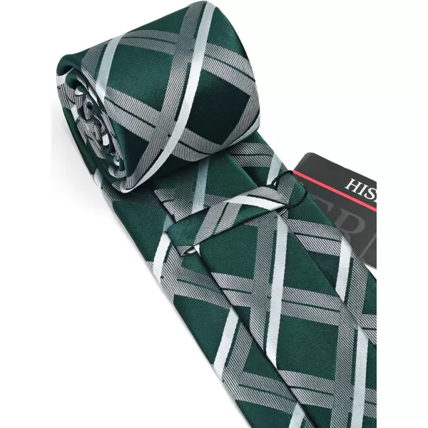 HISDERN Mens Ties for Men Formal Tie with Pocket Square Set Tie Handkerchief Necktie for Men Wedding Party Business