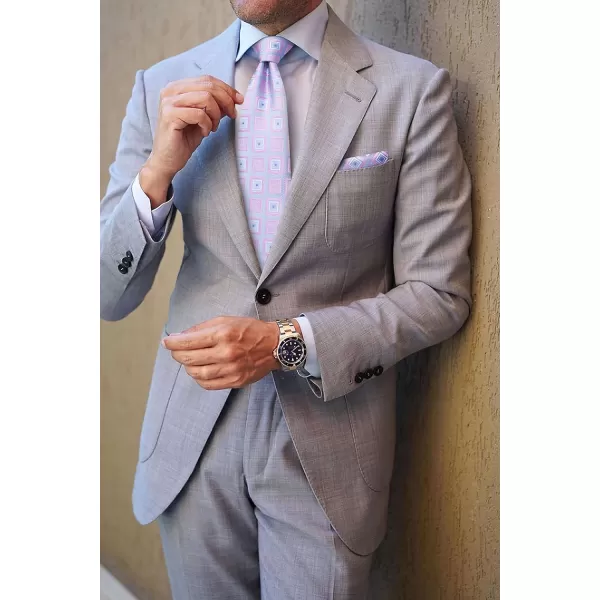 HISDERN Mens Ties for Men Formal Tie with Pocket Square Set Tie Handkerchief Necktie for Men Wedding Party Business