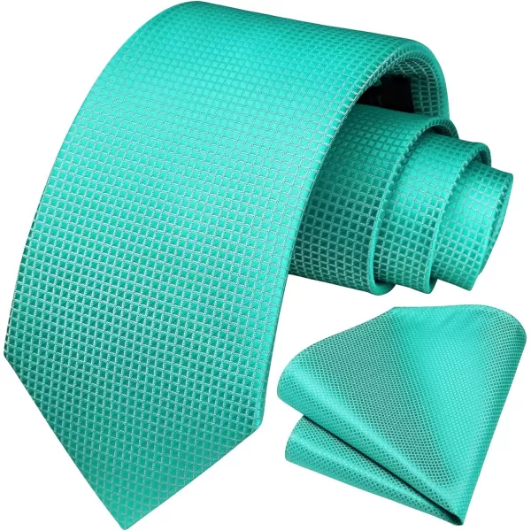 HISDERN Mens Ties for Men Formal Tie with Pocket Square Set Tie Handkerchief Necktie for Men Wedding Party Business
