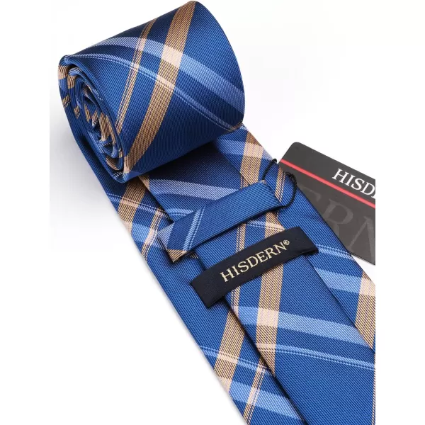 HISDERN Mens Ties for Men Formal Tie with Pocket Square Set Tie Handkerchief Necktie for Men Wedding Party Business