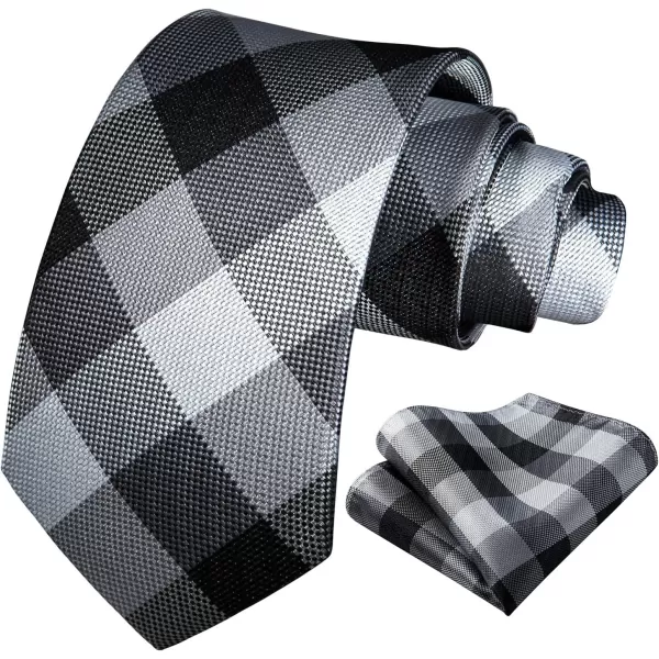 HISDERN Mens Ties for Men Formal Tie with Pocket Square Set Tie Handkerchief Necktie for Men Wedding Party Business
