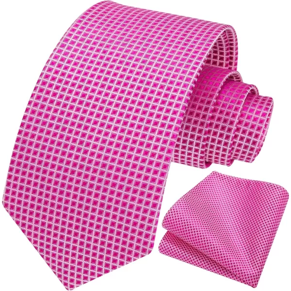 HISDERN Mens Ties for Men Formal Tie with Pocket Square Set Tie Handkerchief Necktie for Men Wedding Party Business