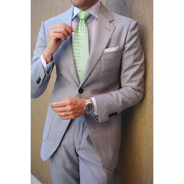 HISDERN Mens Ties for Men Formal Tie with Pocket Square Set Tie Handkerchief Necktie for Men Wedding Party Business)