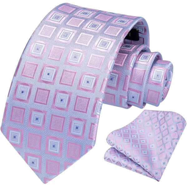 HISDERN Mens Ties for Men Formal Tie with Pocket Square Set Tie Handkerchief Necktie for Men Wedding Party Business