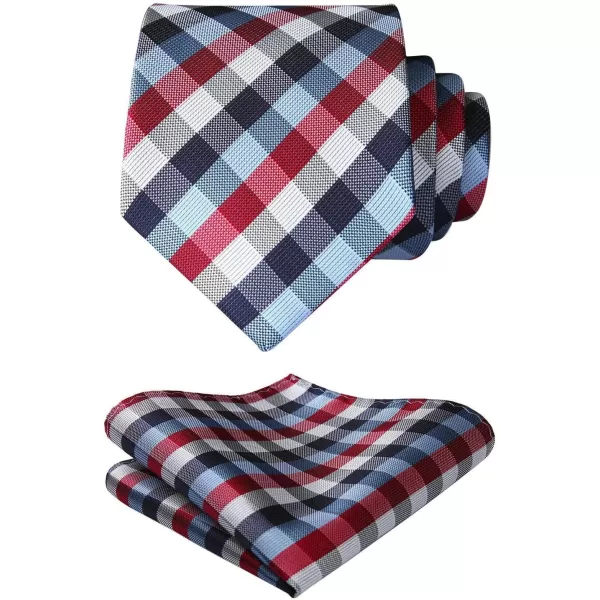 HISDERN Mens Ties for Men Formal Tie with Pocket Square Set Tie Handkerchief Necktie for Men Wedding Party Business