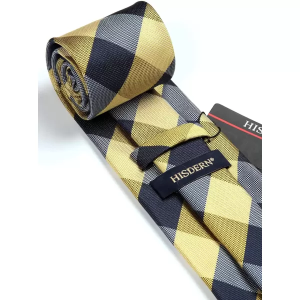 HISDERN Mens Ties for Men Formal Tie with Pocket Square Set Tie Handkerchief Necktie for Men Wedding Party Business