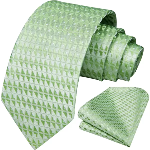 HISDERN Mens Ties for Men Formal Tie with Pocket Square Set Tie Handkerchief Necktie for Men Wedding Party Business)