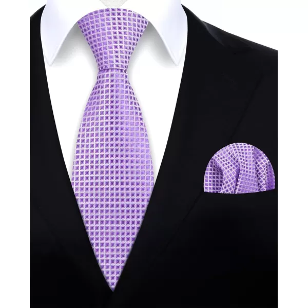 HISDERN Mens Ties for Men Formal Tie with Pocket Square Set Tie Handkerchief Necktie for Men Wedding Party Business