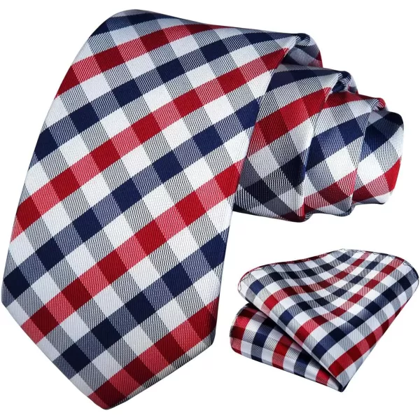 HISDERN Mens Ties for Men Formal Tie with Pocket Square Set Tie Handkerchief Necktie for Men Wedding Party Business
