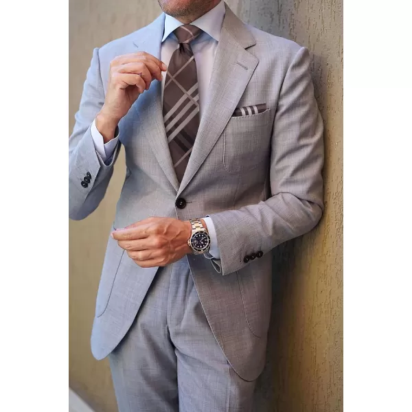 HISDERN Mens Ties for Men Formal Tie with Pocket Square Set Tie Handkerchief Necktie for Men Wedding Party Business