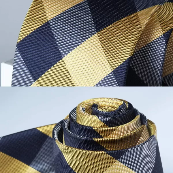 HISDERN Mens Ties for Men Formal Tie with Pocket Square Set Tie Handkerchief Necktie for Men Wedding Party Business