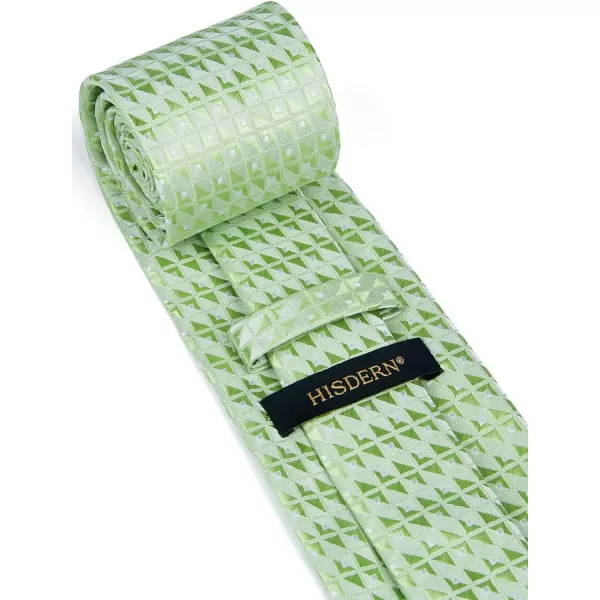 HISDERN Mens Ties for Men Formal Tie with Pocket Square Set Tie Handkerchief Necktie for Men Wedding Party Business)