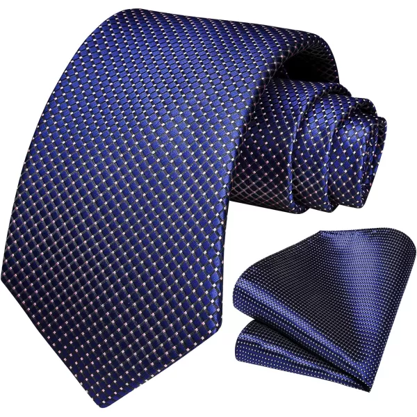 HISDERN Mens Ties for Men Formal Tie with Pocket Square Set Tie Handkerchief Necktie for Men Wedding Party Business