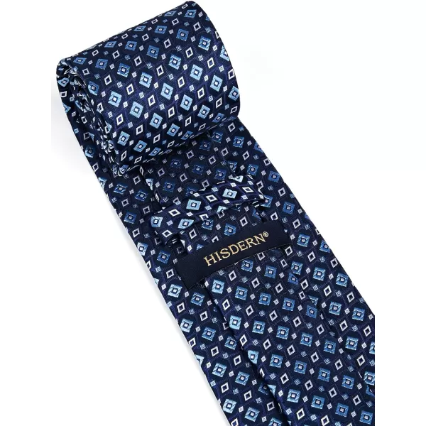 HISDERN Mens Ties for Men Formal Tie with Pocket Square Set Tie Handkerchief Necktie for Men Wedding Party Business