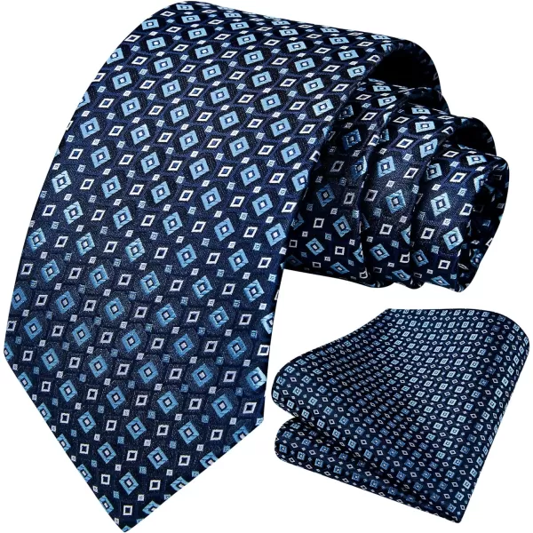HISDERN Mens Ties for Men Formal Tie with Pocket Square Set Tie Handkerchief Necktie for Men Wedding Party Business