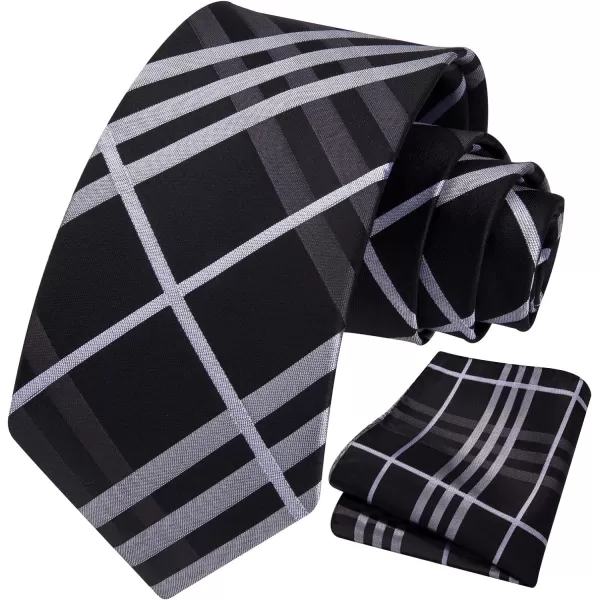 HISDERN Mens Ties for Men Formal Tie with Pocket Square Set Tie Handkerchief Necktie for Men Wedding Party Business